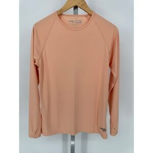 Reel Life‎ Women's Long Sleeve Sun Shirt L/G Peach Performance Top Back Print